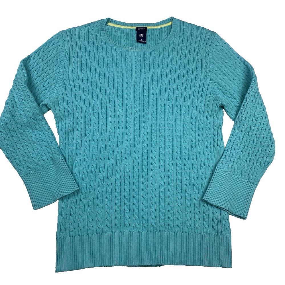 Vintage GAP Large Cable Knit Sweater Lightweight Hong Kong Casual Classic Preppy